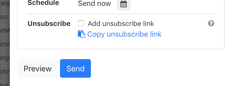 Unsubscribe Links - MergeMail