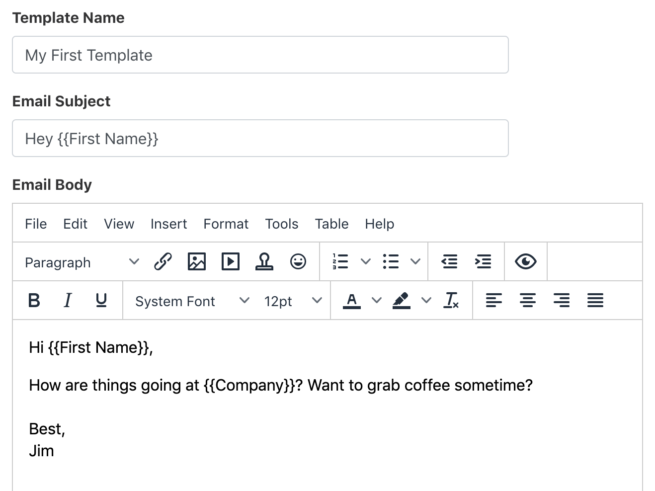 Template Editor Mergemail Template Editor Mergemail
